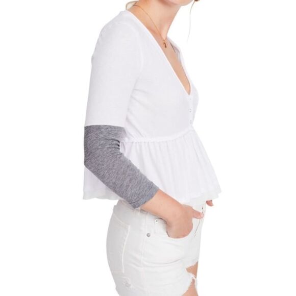 NWT Free People Heart of Mine Colorblock Crop Top - Picture 3 of 4